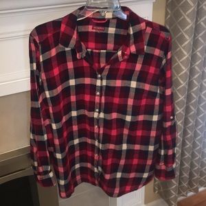 Buffalo plaid button down shirt